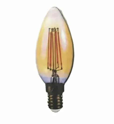 EB BOMBILLA LED VELA CRISTAL GOLD FILAMENTO E14 4W 2200K 360º 230V Más Vendido