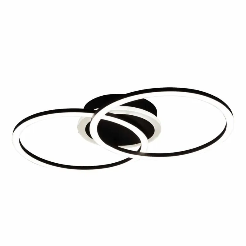 Oferta Plafón de techo Trio Venida LED negro mate 3000K regulable 50cm R