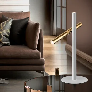 Certificado Schuller Varas Sobremesa grande oro y blanco 2 luces