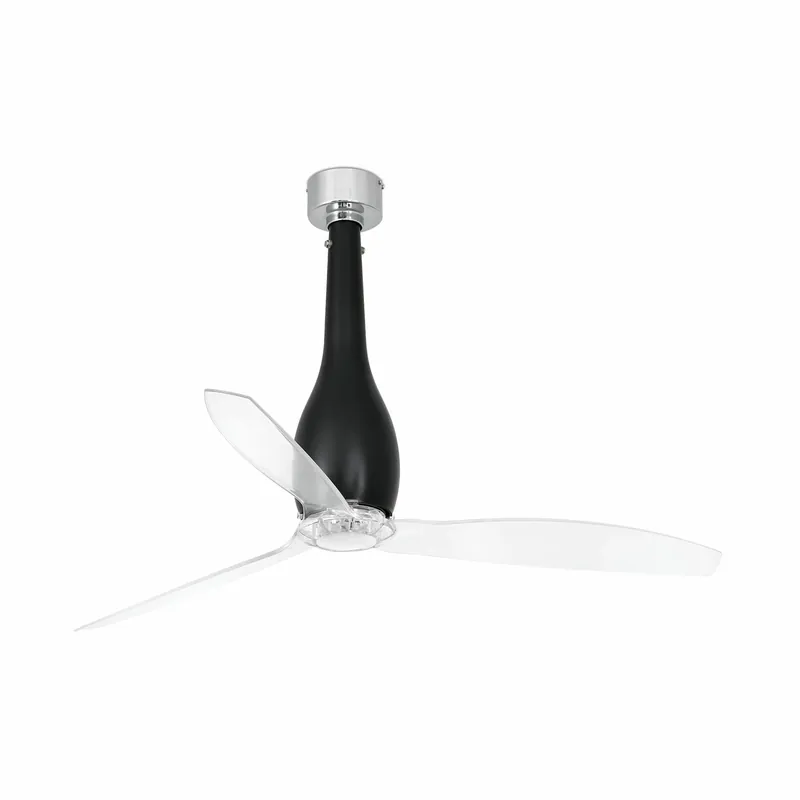Ventilador de techo sin luz Faro Eterfan motor DC negro Ø128cm 3 palas 32003 Popular