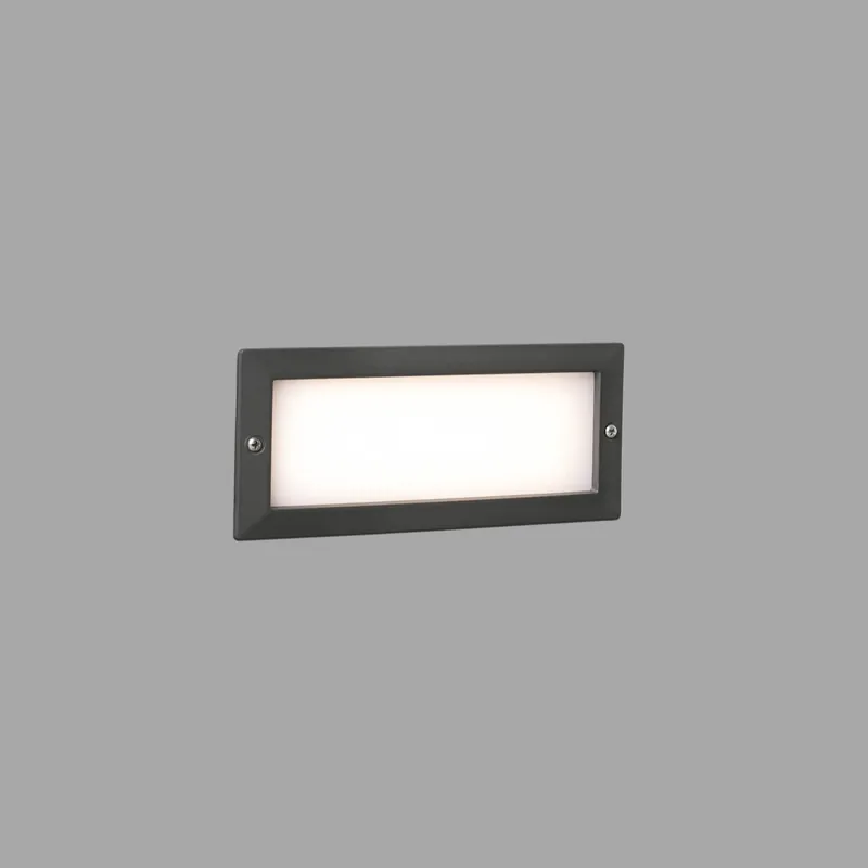 Empotrable de pared exterior Faro Stripe LED gris oscuro 3000K IP54 opal 72092 Liquidación
