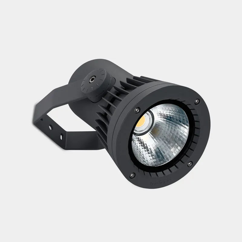 No Te Lo Pierdas Proyector de exterior LedsC4 Hubble Cob Led gris urbano 3000K DALI IP65 Ø20,7cm 05-E166-Z5-CL