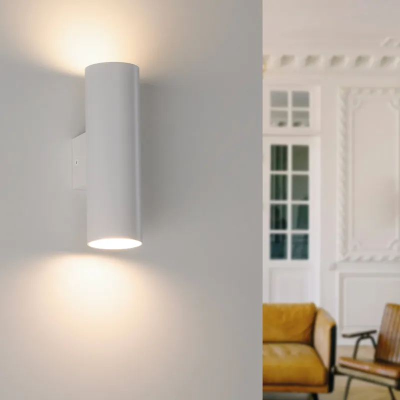 Barato Aplique LED blanco texturado GU10 2x8W A37640B